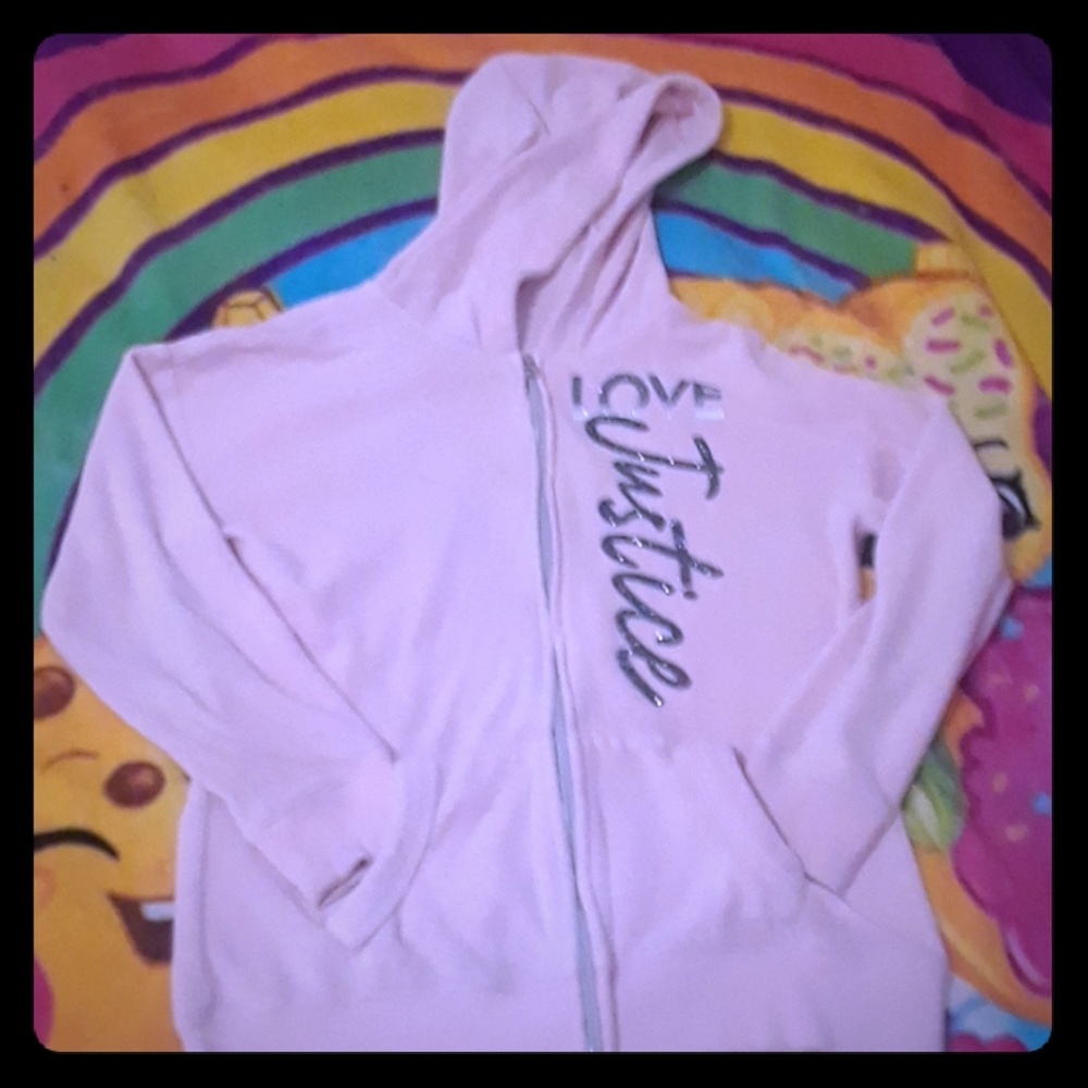 a pink justice jacket